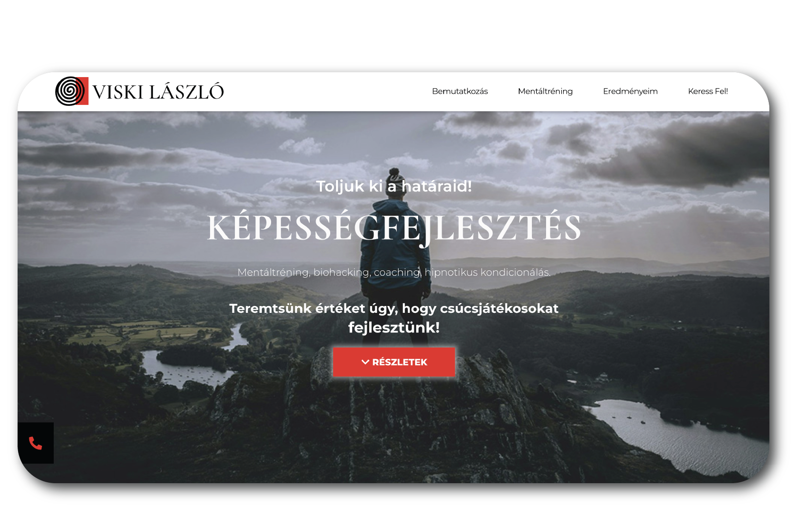 Hipnotizőr weboldal